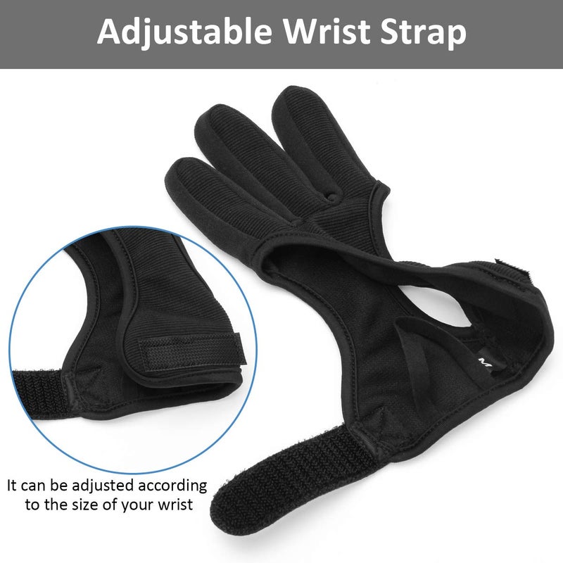 Coolrunner Archery Glove - Three Finger Leather Archery Protective Shooting Gloves for Kids, Protective Gear Accessories (S) - Image 3